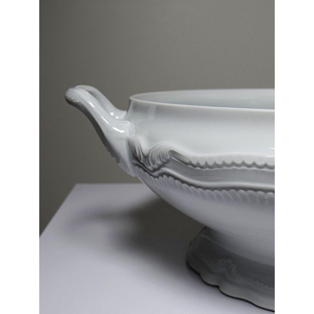 White Porcelain Soup or Vegetable Dish attributed Barnardaud for Limoges, 1950s For Sale - Image 6 of 15