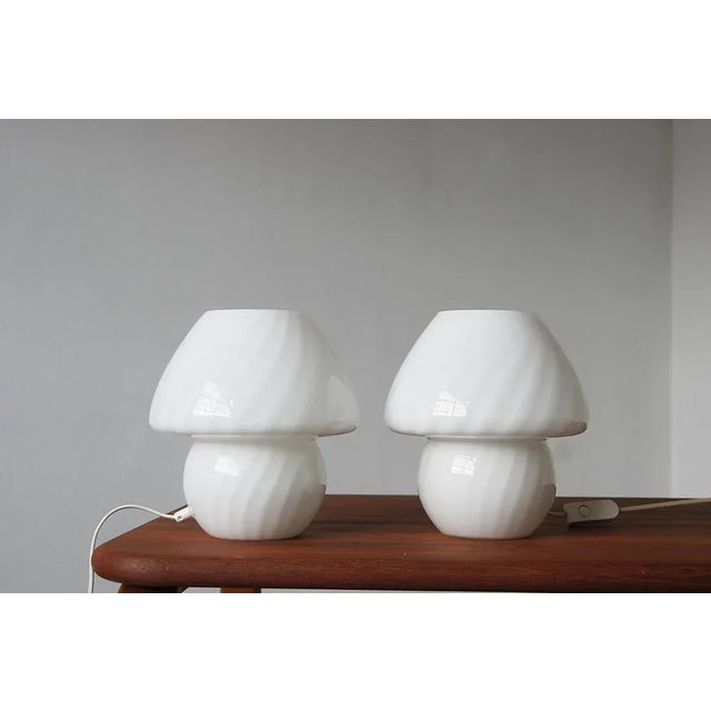 Vintage Italian Mushroom Table Lamp, 1970s, Set of 2 For Sale - Image 6 of 6