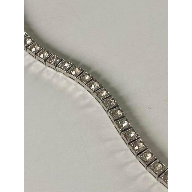 Dorsons Demi-Parure Set in Sterling Silver; Tennis Bracelet + Tennis Necklace For Sale - Image 12 of 17