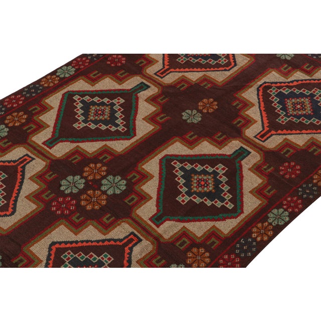 2010s Rug & Kilim’s Afghan Baluch Tribal Rug in Rust Tones With Geometric Medallions For Sale - Image 5 of 7
