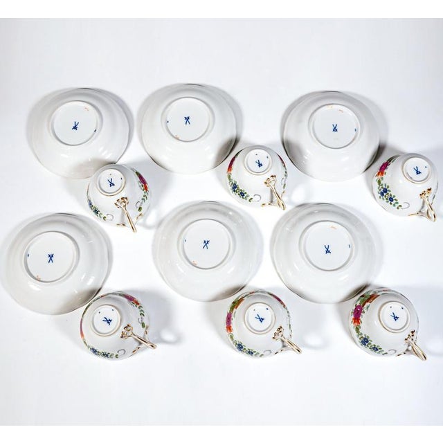 20th Century Coffee Set with Sheaf Pattern from Meissen, Set of 22 For Sale - Image 9 of 12
