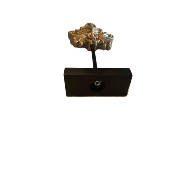 2010s Gilded Architectural Fragment Sculpture on Stand | Classical Acanthus Leaf Decor For Sale - Image 5 of 7