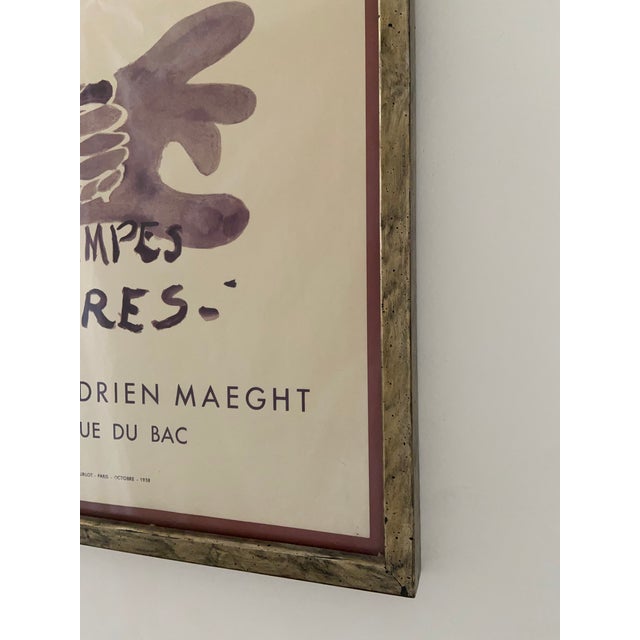 Poster for artist G Braque's Paris exhibition Sold with frame 18" x 25.75"