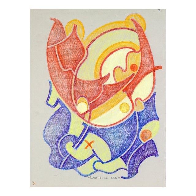 Fritz Klee, Abstract Composition, 1965, Drawing For Sale