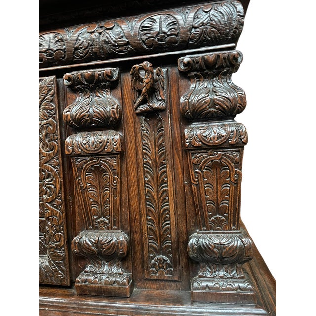 Brown French Coffer Natividad, Brittany-Normandy For Sale - Image 8 of 10