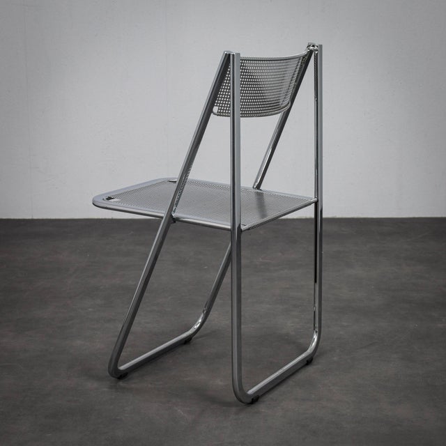 1980s Tamara Perforated Metal Folding Chair from Arrben, 1980s For Sale - Image 5 of 10