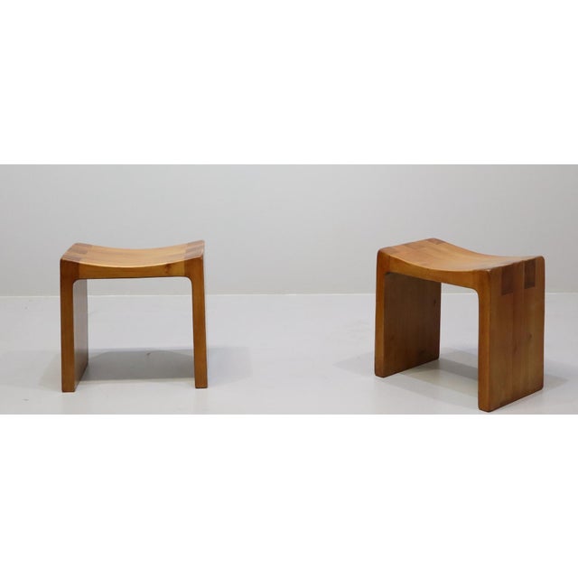 Brown Italian Stools by Giuseppe Rivadossi, 1970, Set of 2 For Sale - Image 8 of 12