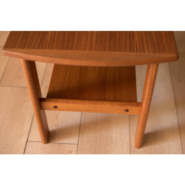 Danish Modern Pair of Two-Tier Teak Serving Cart End Tables by BRDR Furbo For Sale - Image 15 of 16