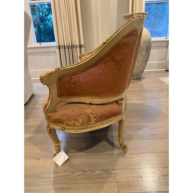 French Late 19th Century Louis XV Style Giltwood and Painted CanapÃ© For Sale - Image 3 of 12