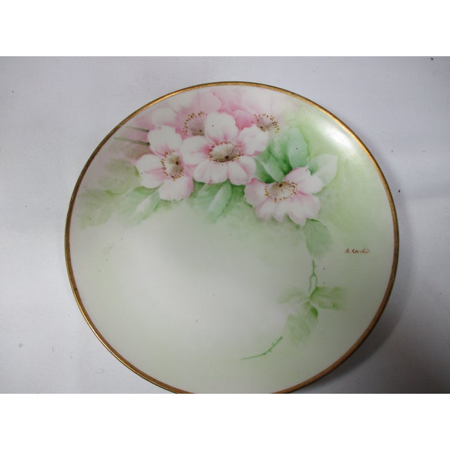 A set of four Richard Ginori vintage porcelain salad/dessert plates made in Italy. They are hand- painted with a floral...