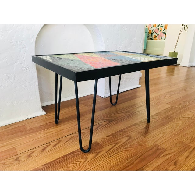 2020s Custom Made Mid Century Modern Style Coffee Table For Sale - Image 5 of 5