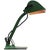 Green metal desk light / banker’s lamp 2,5 meter black cotton flex, plug and switch E27 / E26 European Plug (up to...