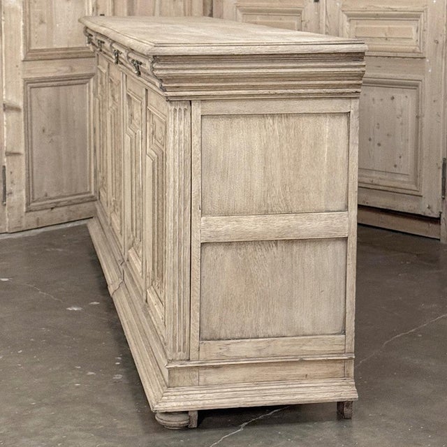 19th Century Louis XIV Style Stripped Oak Buffet For Sale - Image 12 of 18