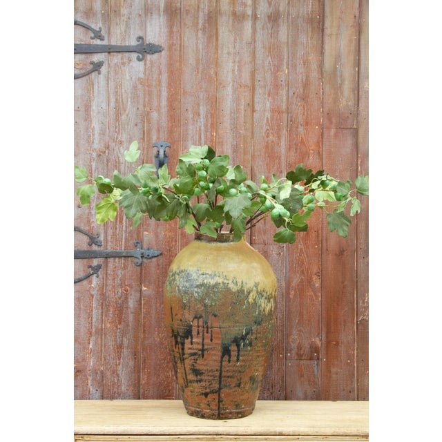 19th Century Antique Chinese Celadon Wine Earthenware Jar For Sale - Image 4 of 12