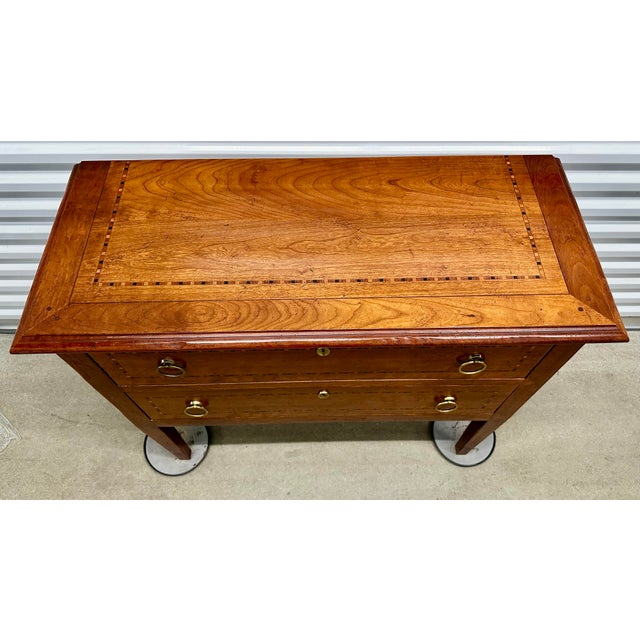 Baker Furniture Company Baker Milling Road Commode Cherry 2 Drawers 40”x32”x18” For Sale - Image 4 of 12