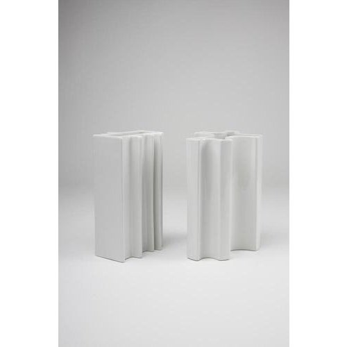 Ceramic Flower Vases by Angelo Mangiarotti for Brambilla, 1968, Set of 2 For Sale - Image 9 of 9