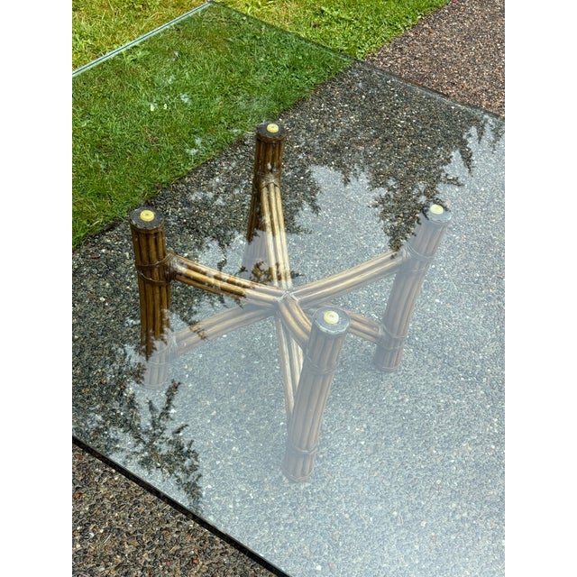 Vintage 1970s McGuire Style Bamboo Organic Coffee Table For Sale - Image 4 of 8