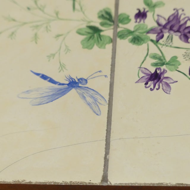 Chippendale Style Side Table with Hand-Painted Tiles For Sale - Image 10 of 13