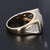 Here is a 14k Yellow Gold Men's Ring with Sixty-Three G/SI3 Round White Diamonds, Totaling ~1.34ctw. Ring Size - 9 Total...