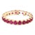 14k Gold Round Ruby Eternity Band Stacking Ring Size 5.5 For Sale