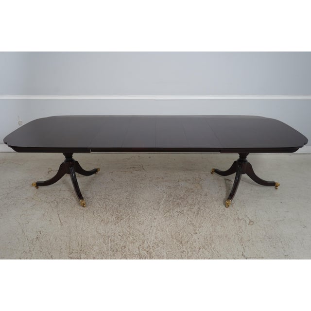 Stickley Flame Mahogany Double Pedestal Dining Table For Sale - Image 11 of 18