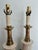 Stiffel Mid-Century Modern Crackle Glazed Brass Table Lamps - A Pair For Sale - Image 10 of 11