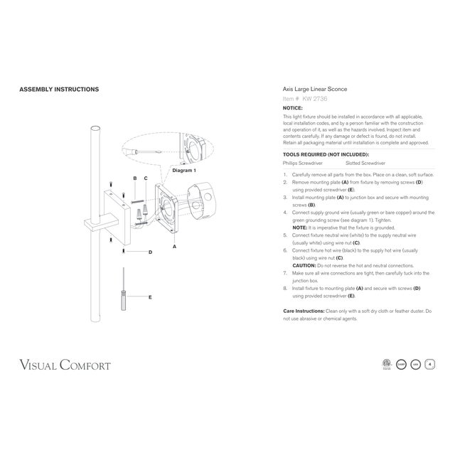 Visual Comfort Kelly Wearstler for Visual Comfort Signature Axis Large Linear Sconce in Antique-Burnished Brass For Sale - Image 4 of 4