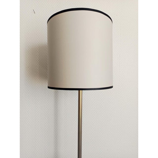 Vintage Brass Tripod Floor Lamp, 1950 For Sale - Image 3 of 11
