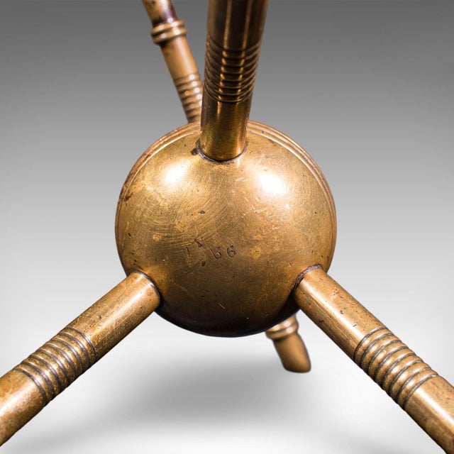 Brass Pair of Antique Fireside Tool Rests, English, Aesthetic Movement, Late Victorian For Sale - Image 8 of 9