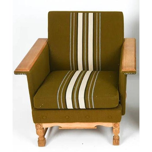 Mid-Century Modern Danish Mid Century Modern Lounge Chair W Straight Paddle Arms For Sale - Image 3 of 9