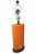 Late 20th Century Robert Abbey Orange Ceramic Table Lamp With Wooden Base and Finial For Sale - Image 4 of 11