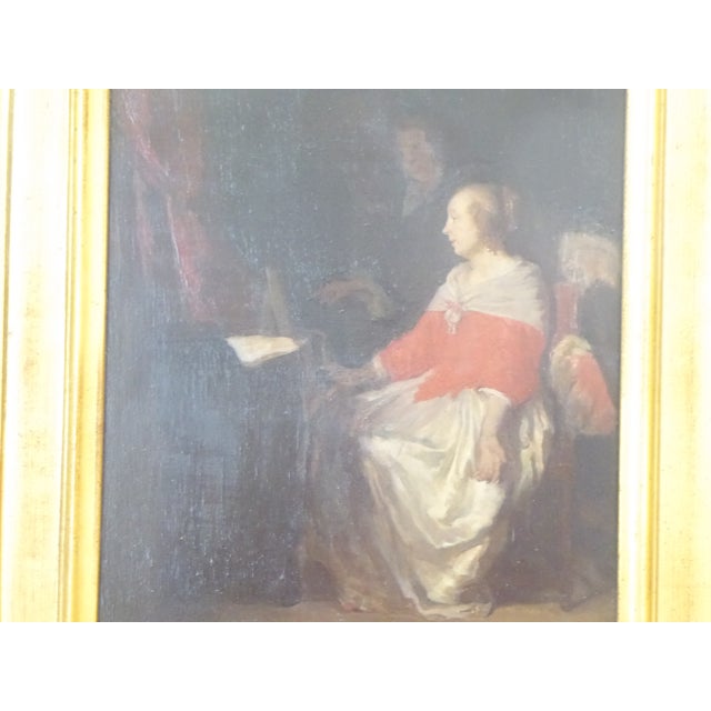 Renaissance Antique Dutch Gabriel Metsu School Oil on Panel For Sale - Image 3 of 3