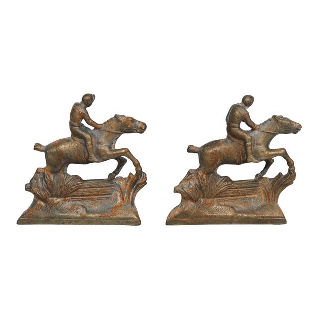 1920s 1920's ‘Whipper In’ Hubley Mfg. Co Cast Iron Bookends, a Pair For Sale - Image 5 of 5