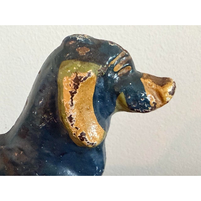 Antique Iron Dachshund Doorstop by Taylor Cook 1930 For Sale - Image 10 of 12