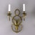 1900 - 1909 Pair of French Louis XV Laurel Wreath Bronze Double Candle Electric Wall Sconces C1900 For Sale - Image 5 of 12