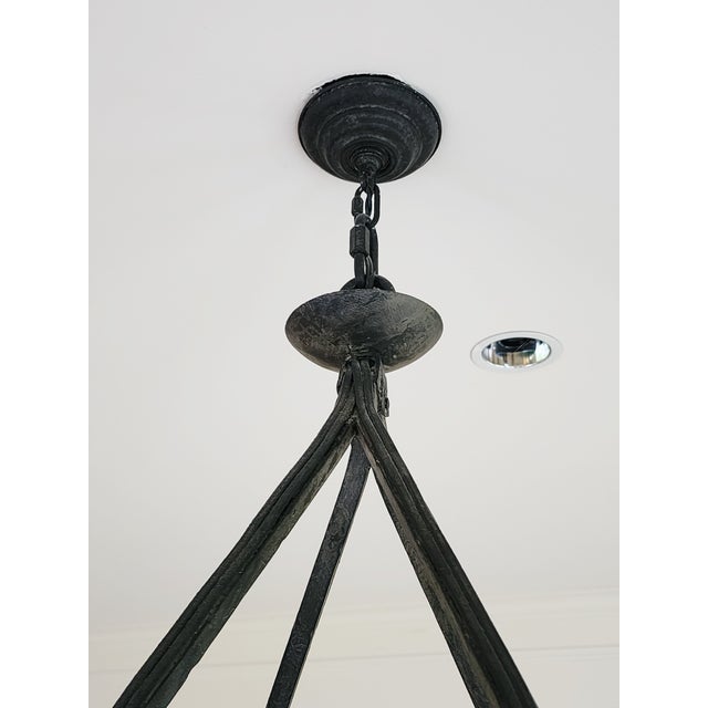 Charcoal Dennis & Leen Gothic Iron Chandelier For Sale - Image 8 of 9