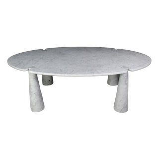 Big White Carrara Marble Eros Table by Angelo Mangiarotti for Skipper, 1990s For Sale