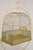 Antique Hendryx Art Nouveau Wrought Iron Bird Cage & Stand with Flowers and Vine. Circa Early 20th Century. Measurements:...