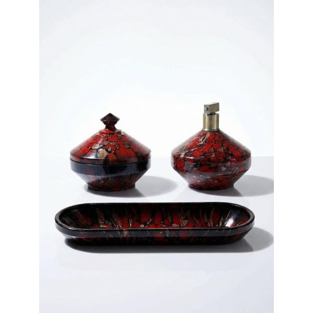 Murano Aventurine Glass Bathroom Set by Vincenzo Nason, Set of 3 For Sale - Image 17 of 17
