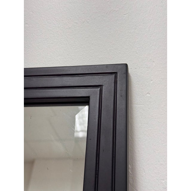Black Stanley Works Black Framed Beveled Wall Mirror For Sale - Image 8 of 12