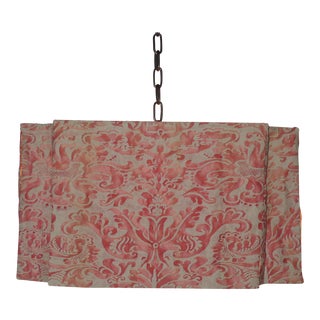 Modern Draped Chandelier in Fortuny Fabric by Paul Marra For Sale