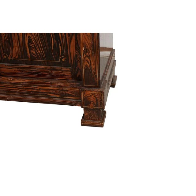 1960s 1960s Superb Quality Painted Faux Rosewood China Cabinet, 2 Side by Side Doors, For Sale - Image 5 of 7