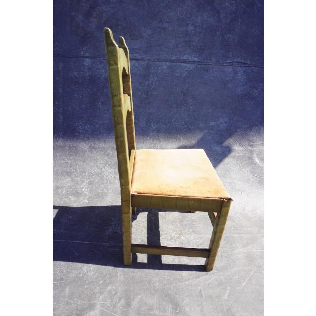 Early 20th Century Monterey Classic Green Decorated Chair For Sale In Los Angeles - Image 6 of 7