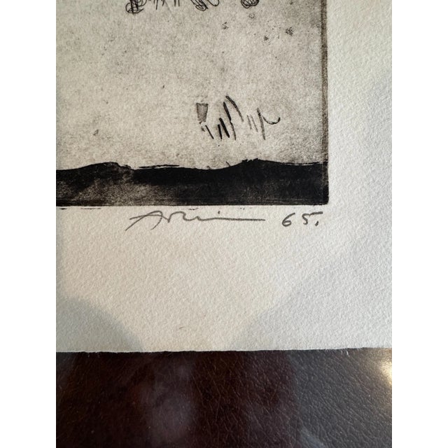 Large 21x15 Signed 1965 Abstract Etching "Reizendleadt I" Ltd Ed 19/150 MCM For Sale - Image 4 of 5