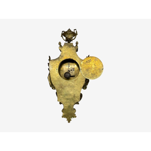 Louis Xv, Figural Cartel Clock, Dore Bronze, France, 19th/20th C. For Sale - Image 10 of 11