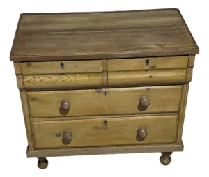 Antique Pine Two Over Two Drawers - Chest of Drawers From England