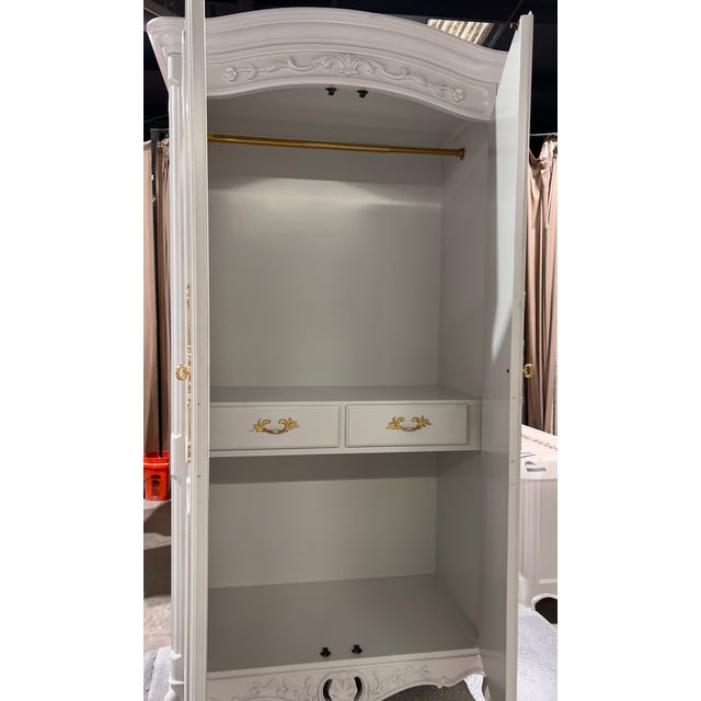Rustic European Gorgeous Refurbished Solid Wood Large Armoire For Sale - Image 3 of 3