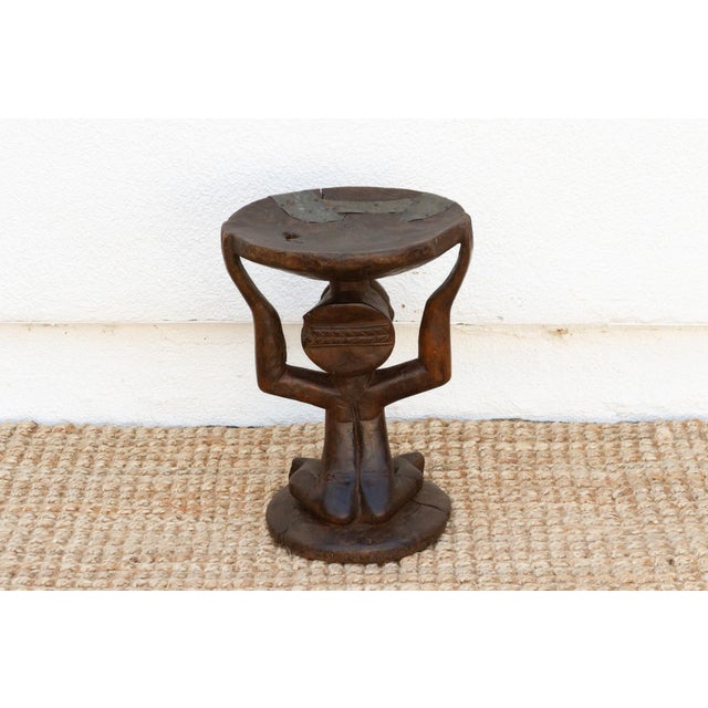 Brown Antique African Luba Sculpture Stool For Sale - Image 8 of 11