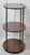 1930s Mahogany Brass Three Tier Oval English Campaign Style Etagere Shelf For Sale - Image 4 of 14