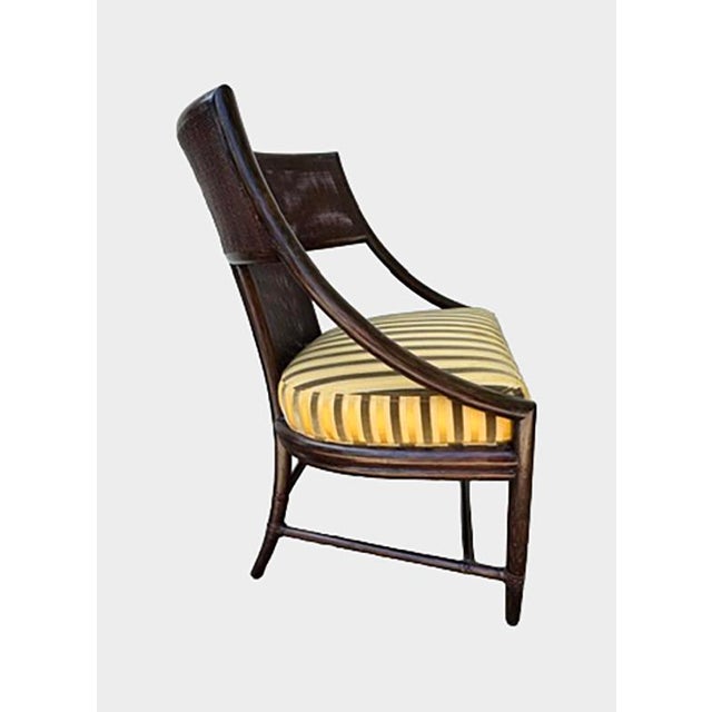 McGuire Pair of Barbara Barry Classic Curved Arm Chairs From McGuire For Sale - Image 4 of 7